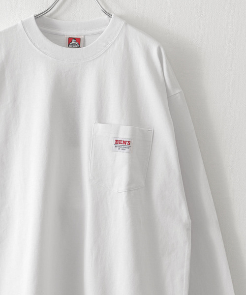 BEN DAVIS（ベンデイビス）の「【別注】【BEN DAVIS】 ピスネーム オーバーサイズ ロングスリーブ Tシャツ / ロンT / 長袖（Tシャツ/カットソー・レディース・グリーン/ブルー/チャコール/オートミール/アクア/グリーン系/イエロー/ホワイト/ブラック・LARGE/MEDIUM/X-LARGE/SMALL）」の12枚目の写真