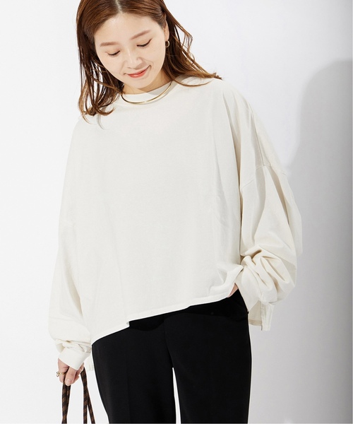 ALORE(アローレ)の「《追加》別注【ALORE/アローレ】ボタニカルダイロングTシャツ(Tシャツ/カットソー・レディース・ホワイト系その他/グレー/ライトブルー/ブラウン・FREE)」の2枚目の写真