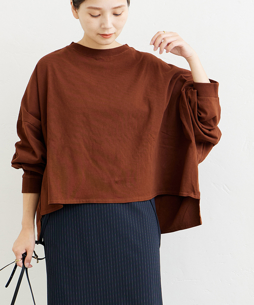 ALORE(アローレ)の「《追加》別注【ALORE/アローレ】ボタニカルダイロングTシャツ(Tシャツ/カットソー・レディース・ホワイト系その他/グレー/ライトブルー/ブラウン・FREE)」の4枚目の写真