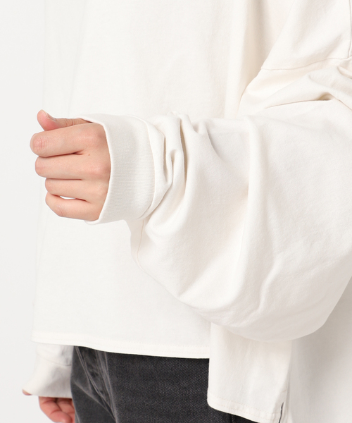 ALORE(アローレ)の「《追加》別注【ALORE/アローレ】ボタニカルダイロングTシャツ(Tシャツ/カットソー・レディース・ホワイト系その他/グレー/ライトブルー/ブラウン・FREE)」の11枚目の写真