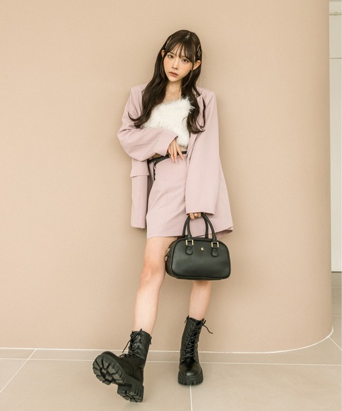 OLIVE des OLIVE（オリーブデオリーブ）の「ふわふわビスチェ　1032040080（その他トップス・レディース・ライトグレー/ピンク/オフホワイト・FREE）」の7枚目の写真