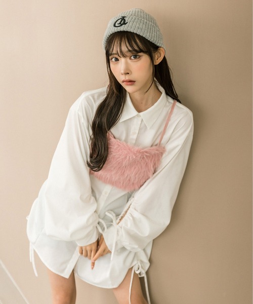 OLIVE des OLIVE（オリーブデオリーブ）の「ふわふわビスチェ　1032040080（その他トップス・レディース・ライトグレー/ピンク/オフホワイト・FREE）」の13枚目の写真