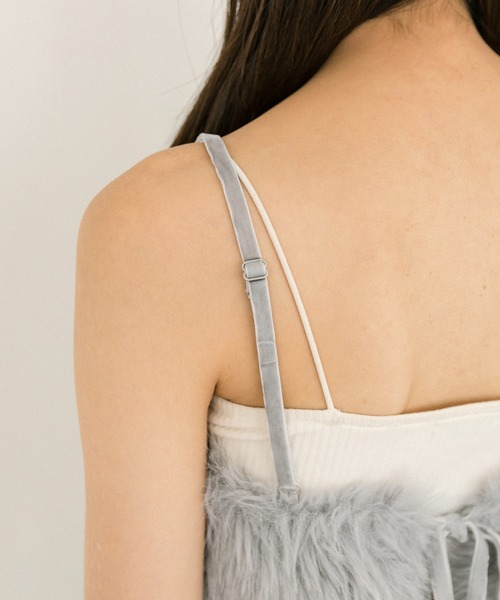 OLIVE des OLIVE（オリーブデオリーブ）の「ふわふわビスチェ　1032040080（その他トップス・レディース・ライトグレー/ピンク/オフホワイト・FREE）」の20枚目の写真