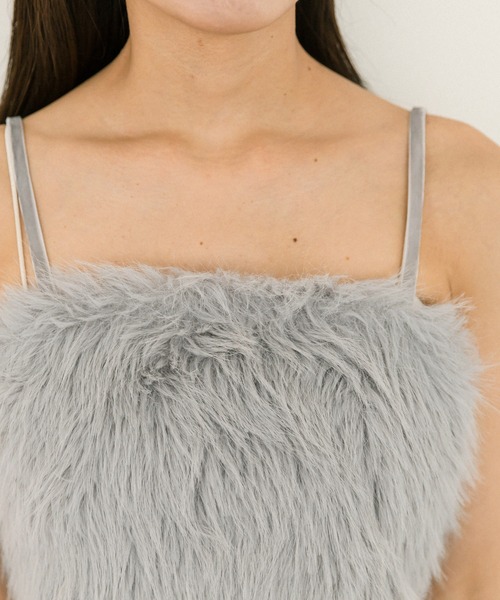 OLIVE des OLIVE（オリーブデオリーブ）の「ふわふわビスチェ　1032040080（その他トップス・レディース・ライトグレー/ピンク/オフホワイト・FREE）」の21枚目の写真