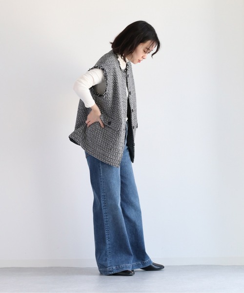 cepo（セポ）の「ツイードフリンジオーバーベスト（ベスト）」 - WEAR