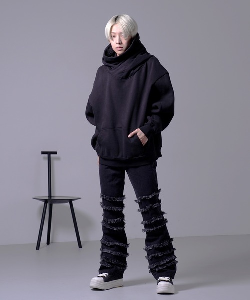 G.O.C（ジーオーシー）の「バラクラバ プルオーバー フーディー（パーカー・メンズ・グレー/ブラック・MEDIUM/LARGE）」の5枚目の写真