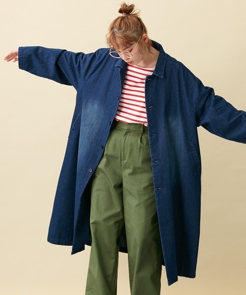 Le temps riche（ルタンリッシュ）の「デニムオーバーコート ＜Le temps riche＞（デニムジャケット・レディース・ネイビー・M/L）」の3枚目の写真