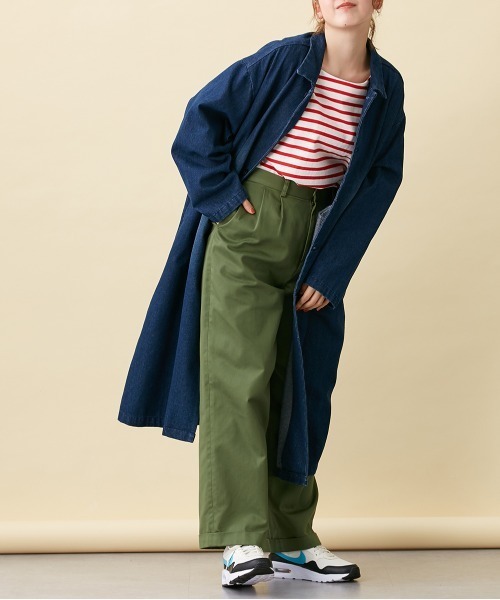 Le temps riche（ルタンリッシュ）の「デニムオーバーコート ＜Le temps riche＞（デニムジャケット・レディース・ネイビー・M/L）」の4枚目の写真