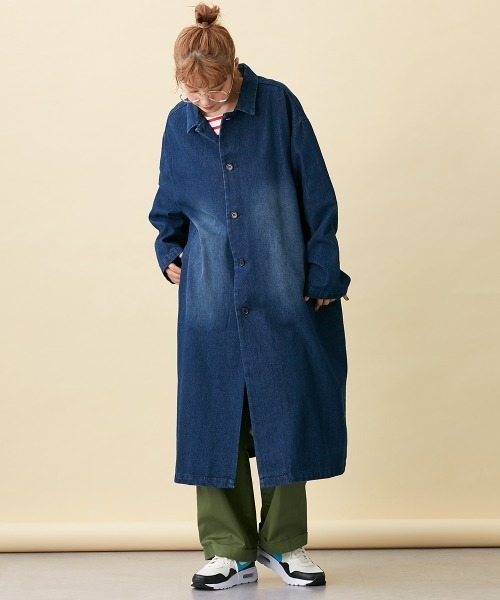 Le temps riche（ルタンリッシュ）の「デニムオーバーコート ＜Le temps riche＞（デニムジャケット・レディース・ネイビー・M/L）」の7枚目の写真