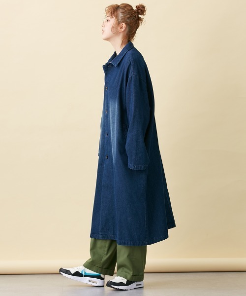 Le temps riche（ルタンリッシュ）の「デニムオーバーコート ＜Le temps riche＞（デニムジャケット・レディース・ネイビー・M/L）」の8枚目の写真