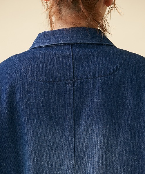 Le temps riche（ルタンリッシュ）の「デニムオーバーコート ＜Le temps riche＞（デニムジャケット・レディース・ネイビー・M/L）」の12枚目の写真