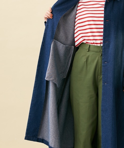 Le temps riche（ルタンリッシュ）の「デニムオーバーコート ＜Le temps riche＞（デニムジャケット・レディース・ネイビー・M/L）」の16枚目の写真