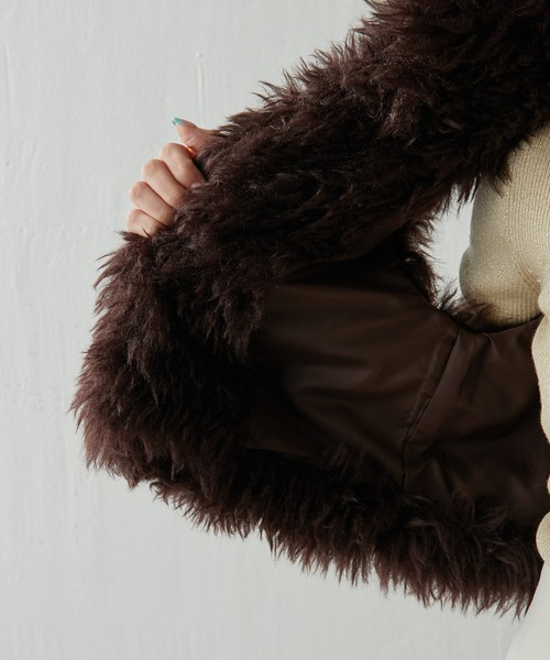 GALLARDAGALANTE ブラウンファーベスト GALLARDAGALANTE ブラウンファーベスト ガリャルダガランテ