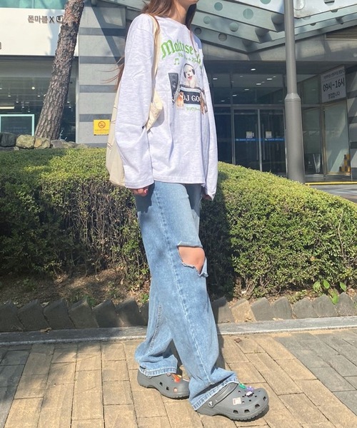WaiKei(ワイケイ)の「【UNISEX】Wai Kei / ワイケイ /YK studios MalteseDJ T/ マルチーズ / 長袖Tシャツ 2976701(Tシャツ/カットソー・レディース・ライトグレー/ブラック/ネイビー・MEDIUM/LARGE)」の11枚目の写真