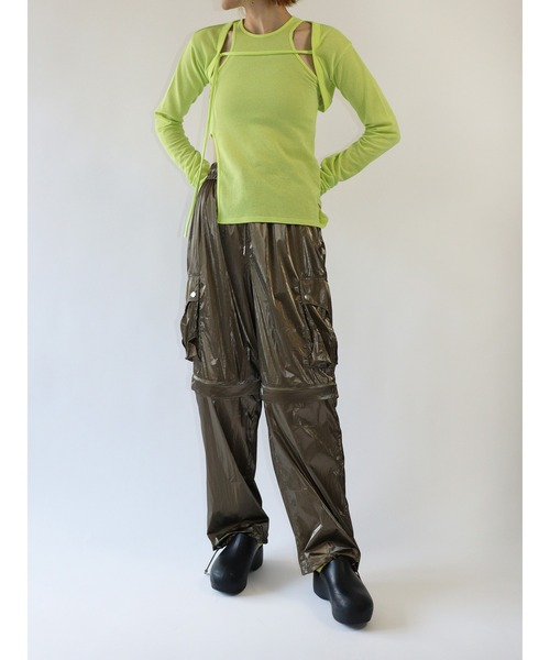 led.tokyo(レッドトウキョウ)の「【led.tokyo】SIDE SLIT TANK TOP SET BOLERO CARDIGAN(カーディガン/ボレロ・レディース・ブラック/グリーン/ホワイト・FREE)」の10枚目の写真