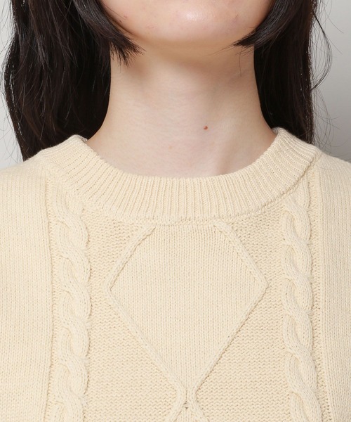 3.3 Field Trip （3.3フィールドトリップ）の「3.3 Field Trip／ミニケーブルベスト 2975032（ベスト・レディース・ブルー/アイボリー/グレー・FREE）」の19枚目の写真