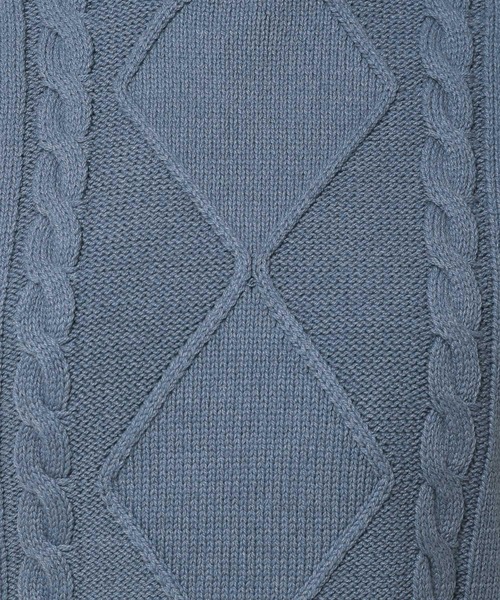 3.3 Field Trip （3.3フィールドトリップ）の「3.3 Field Trip／ミニケーブルベスト 2975032（ベスト・レディース・ブルー/アイボリー/グレー・FREE）」の7枚目の写真