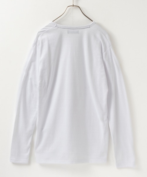 Mossimo（モッシモ）の「MOSSIMO（モッシモ）タックボーダーロンT（Tシャツ/カットソー・メンズ・グレー/ホワイト/ブラック・L/M/XL/S）」の4枚目の写真