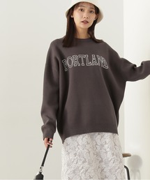 N.（N. Natural Beauty Basic） | 【松井愛莉さん着用】◆ジャガードロゴニット(ニット/セーター)