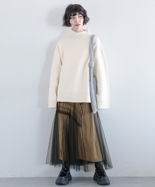 PAGEBOY(ページボーイ)の「チュールシャーリングスカート(スカート・レディース・ホワイト系その他/ブラック系その他/グレー系その他・FREE)」の22枚目の写真