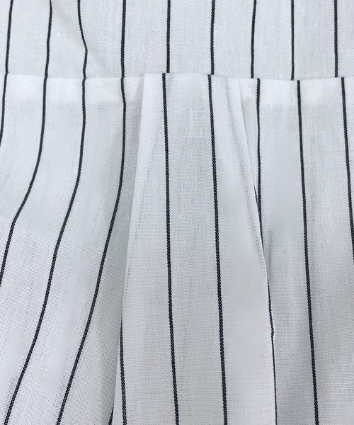 DAY CLOSET(デイ クローゼット)の「レディース バックリボンビスチェ風ベスト+2WAYストライプシャツ 2点セット(シャツ/ブラウス・レディース・ブラック・S/L/XL/M)」の22枚目の写真