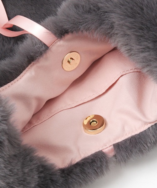 studio CLIP（スタディオクリップ）の「【daily CLIP】EARTH MADE フェイクファーバッグ（ハンドバッグ・レディース・グレー/ベージュ・FREE）」の10枚目の写真