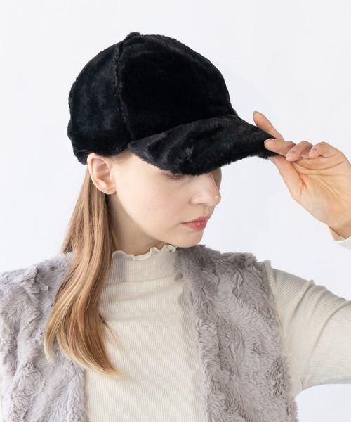 tiit tokyo 新品　ファー帽子 きれいな丸いベレー帽のkit | itoito