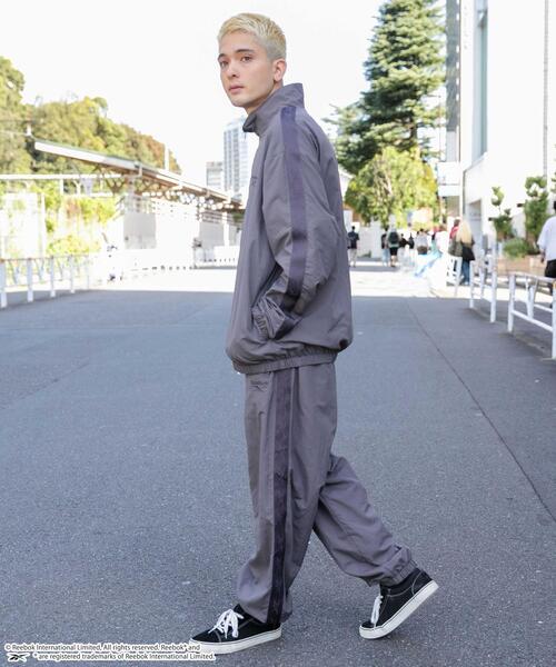 Reebok（リーボック）の「∴WEGO/別注Reebok ナイロンパンツ（スウェットパンツ・メンズ・ブラック/ダークグレー・MEDIUM/LARGE）」の12枚目の写真