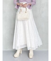 MERCURYDUO | パネルレースフレアスカート(スカート)
