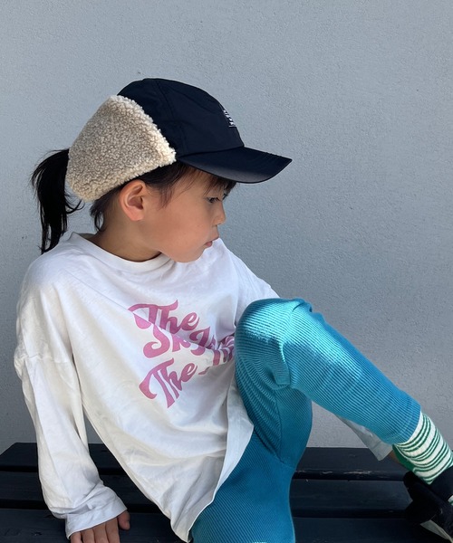 GRIN BUDDY(グリンバディ)の「【GRIN BUDDY / グリンバディ】【キッズ】2wayボア耳付きキャップ / Hike Boa Ear Cap(キャップ・キッズ・ブラック/キャメル/ベージュ・56/52/54)」の8枚目の写真