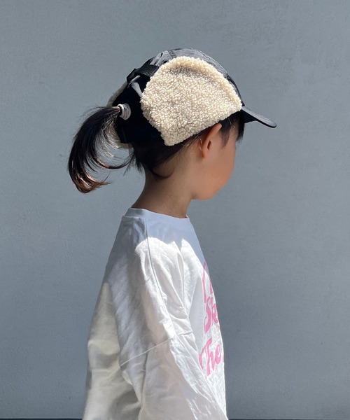 GRIN BUDDY(グリンバディ)の「【GRIN BUDDY / グリンバディ】【キッズ】2wayボア耳付きキャップ / Hike Boa Ear Cap(キャップ・キッズ・ブラック/キャメル/ベージュ・56/52/54)」の9枚目の写真