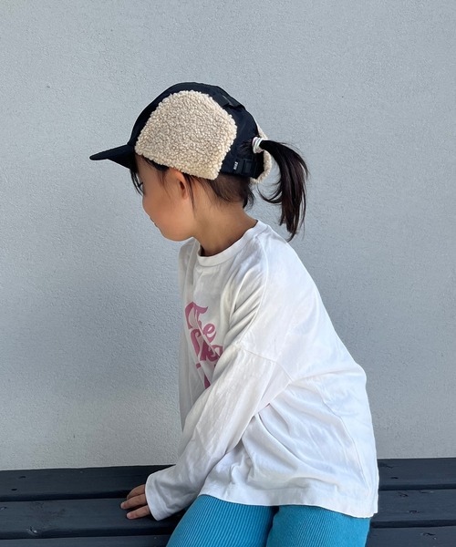 GRIN BUDDY(グリンバディ)の「【GRIN BUDDY / グリンバディ】【キッズ】2wayボア耳付きキャップ / Hike Boa Ear Cap(キャップ・キッズ・ブラック/キャメル/ベージュ・56/52/54)」の7枚目の写真