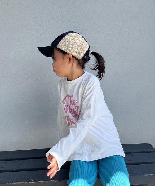 GRIN BUDDY(グリンバディ)の「【GRIN BUDDY / グリンバディ】【キッズ】2wayボア耳付きキャップ / Hike Boa Ear Cap(キャップ・キッズ・ブラック/キャメル/ベージュ・56/52/54)」の6枚目の写真