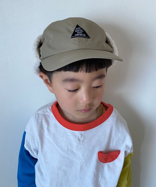 GRIN BUDDY(グリンバディ)の「【GRIN BUDDY / グリンバディ】【キッズ】2wayボア耳付きキャップ / Hike Boa Ear Cap(キャップ・キッズ・ブラック/キャメル/ベージュ・56/52/54)」の5枚目の写真