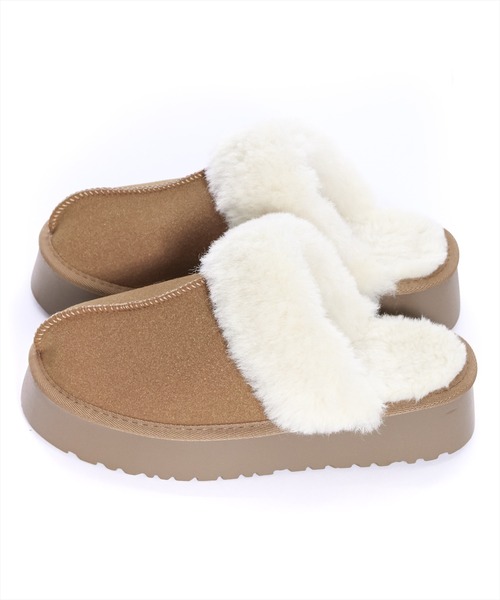 clear（クリア）の「ムートンスリッパ（スリッポン・レディース・キャメル・M/L）」の7枚目の写真