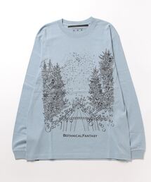 「BOTANICAL　FANTASY」線画プリント　ロングスリーブTシャツ