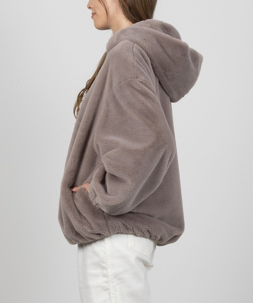 NAVY(ネイビー)の「NAVY ふわふわ フェイクファー ジャケット(その他アウター・レディース・アイボリー/ピンク/グレイッシュベージュ・フリー)」の5枚目の写真