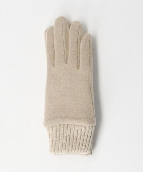 BEAUTY&YOUTH UNITED ARROWS（ビューティーアンドユースユナイテッドアローズ）の「ジャージー リブ グローブ  -スマートフォン対応-（手袋・レディース・ブラック/ベージュ/グレー・FREE）」の9枚目の写真