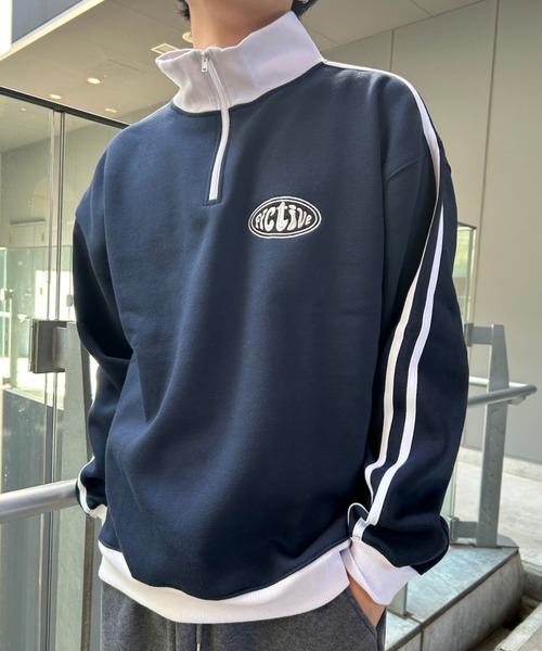 NIKE ハーフジップ 裏起毛 malbon マルボン nike ナイキ ハーフ