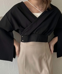 apres jour clair | 【apres jour clair】2WAYカシュクールスウェット【ZOZOTOWN限定アイテム】(スウェット)