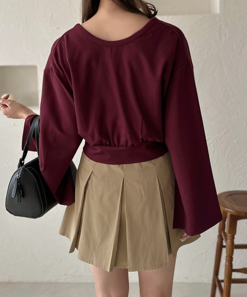 apres jour clair（アプレジュールクレア）の「【apres jour clair】2WAYカシュクールスウェット【ZOZOTOWN限定アイテム】（スウェット・レディース・グレー/ブラック/ボルドー・X-LARGE/フリー）」の11枚目の写真