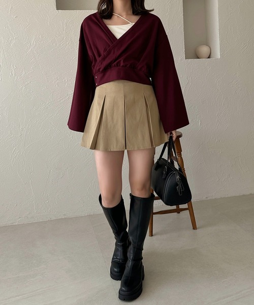 apres jour clair（アプレジュールクレア）の「【apres jour clair】2WAYカシュクールスウェット【ZOZOTOWN限定アイテム】（スウェット・レディース・グレー/ブラック/ボルドー・X-LARGE/フリー）」の12枚目の写真