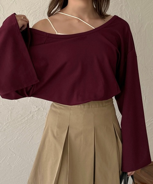 apres jour clair（アプレジュールクレア）の「【apres jour clair】2WAYカシュクールスウェット【ZOZOTOWN限定アイテム】（スウェット・レディース・グレー/ブラック/ボルドー・X-LARGE/フリー）」の14枚目の写真