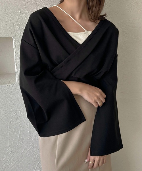 apres jour clair（アプレジュールクレア）の「【apres jour clair】2WAYカシュクールスウェット【ZOZOTOWN限定アイテム】（スウェット・レディース・グレー/ブラック/ボルドー・X-LARGE/フリー）」の17枚目の写真