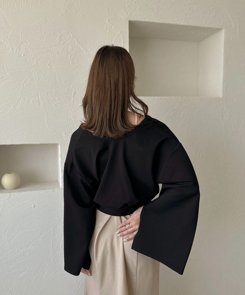 apres jour clair（アプレジュールクレア）の「【apres jour clair】2WAYカシュクールスウェット【ZOZOTOWN限定アイテム】（スウェット・レディース・グレー/ブラック/ボルドー・X-LARGE/フリー）」の20枚目の写真