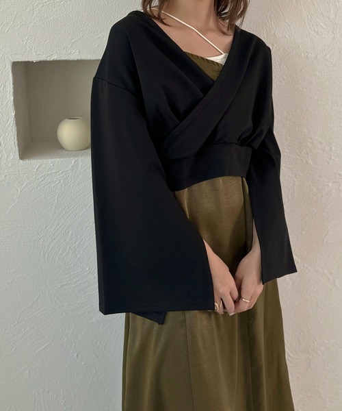 apres jour clair（アプレジュールクレア）の「【apres jour clair】2WAYカシュクールスウェット【ZOZOTOWN限定アイテム】（スウェット・レディース・グレー/ブラック/ボルドー・X-LARGE/フリー）」の22枚目の写真