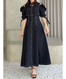 dazzlin | カットアウトシャツワンピース(シャツワンピース)