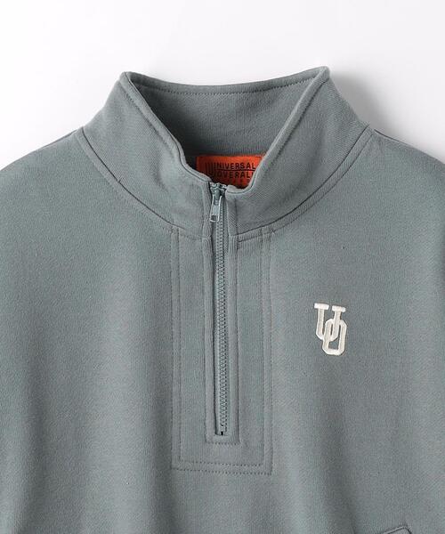 UNIVERSAL OVERALL（ユニバーサルオーバーオール）の「【別注】＜UNIVERSAL OVERALL＞TJ アノラック プルオーバー 100cm-130cm（スウェット・キッズ・ライトグレー/ダークグリーン・XS(100-110cm)/S(120-130cm)）」の5枚目の写真