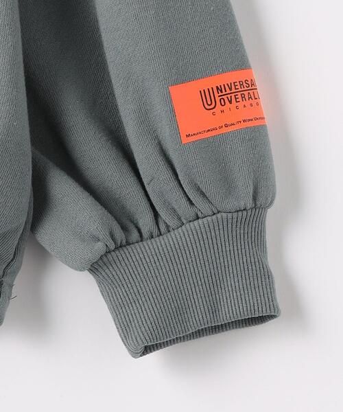 UNIVERSAL OVERALL（ユニバーサルオーバーオール）の「【別注】＜UNIVERSAL OVERALL＞TJ アノラック プルオーバー 100cm-130cm（スウェット・キッズ・ライトグレー/ダークグリーン・XS(100-110cm)/S(120-130cm)）」の3枚目の写真