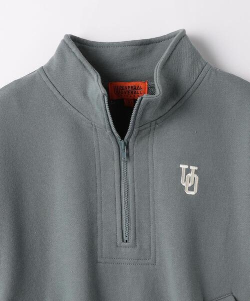 UNIVERSAL OVERALL（ユニバーサルオーバーオール）の「【別注】＜UNIVERSAL OVERALL＞TJ アノラック プルオーバー 100cm-130cm（スウェット・キッズ・ライトグレー/ダークグリーン・XS(100-110cm)/S(120-130cm)）」の17枚目の写真